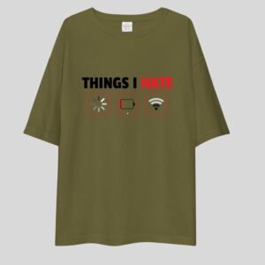 Alternative view of Things I Hate - Funny, Cute Drop Shoulder Tee