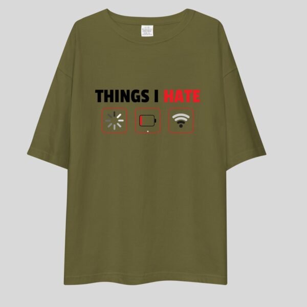 Things I Hate - Funny, Cute Drop Shoulder Tee - Image 2