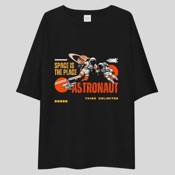 Astronaut - Swag, Retro Drop Shoulder Tee - Image 2
