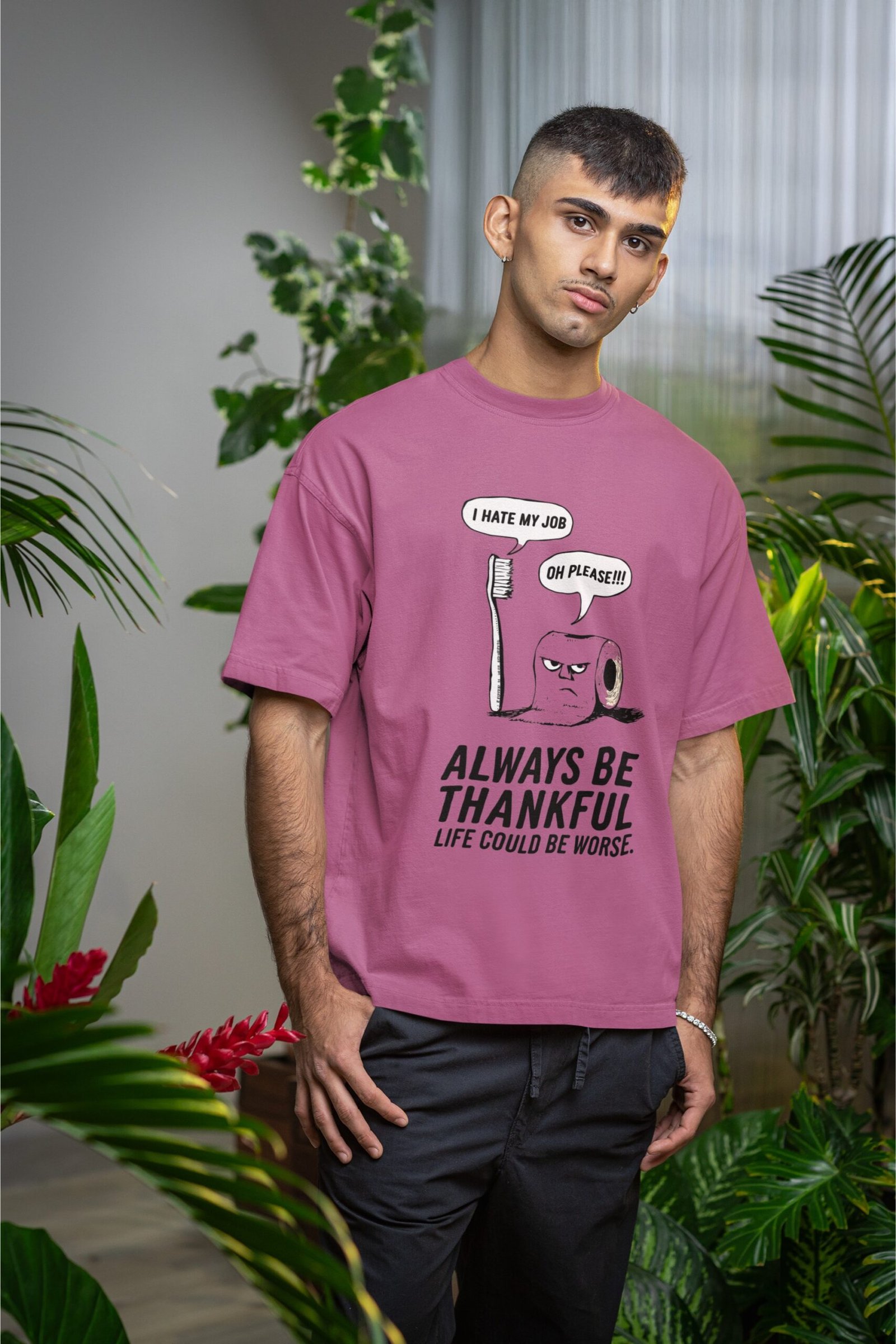 Always Be Thankful - Funny Drop shoulder Tee - Image 3