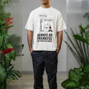 Alternative view of Always Be Thankful - Funny Drop shoulder Tee