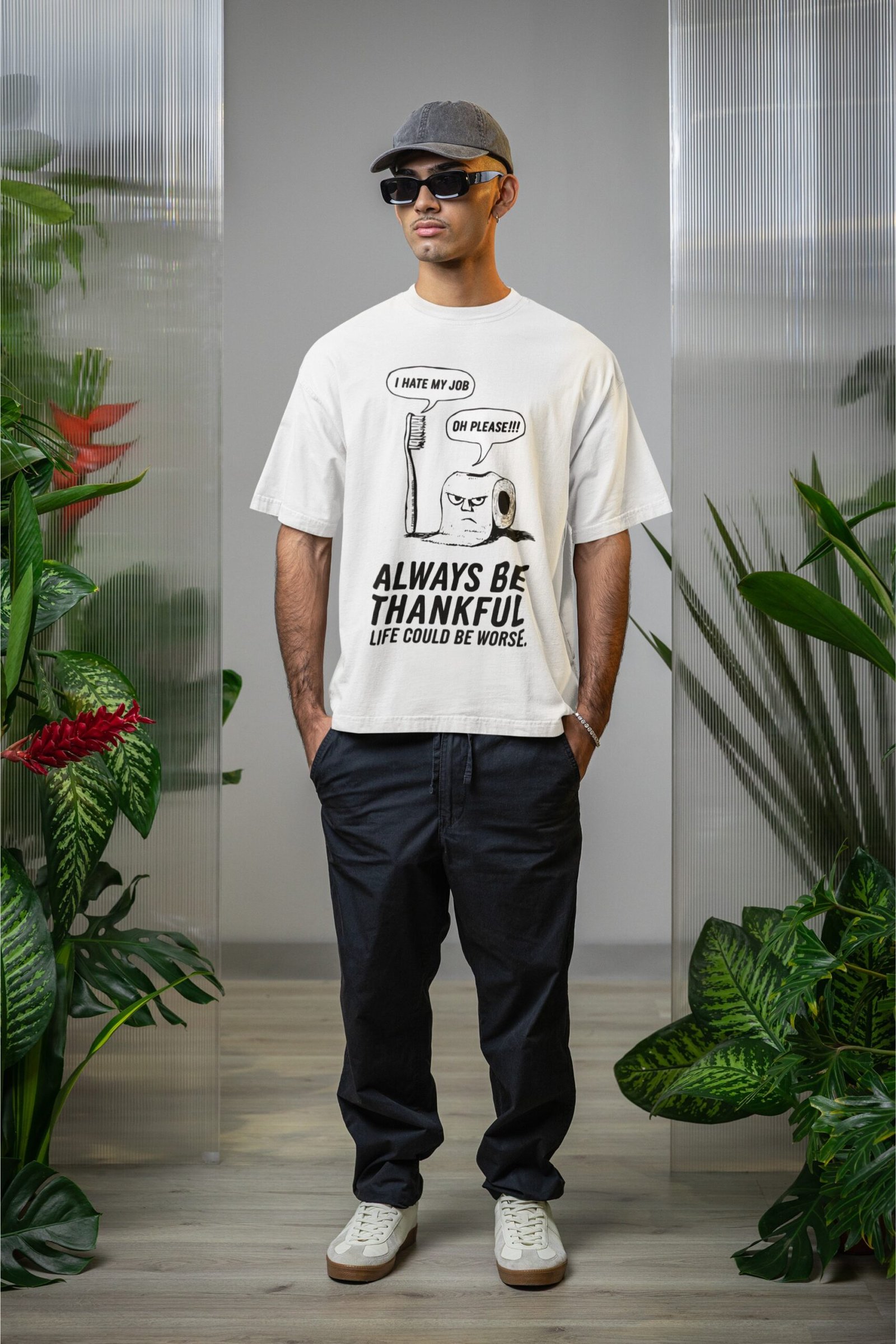 Always Be Thankful - Funny Drop shoulder Tee - Image 2