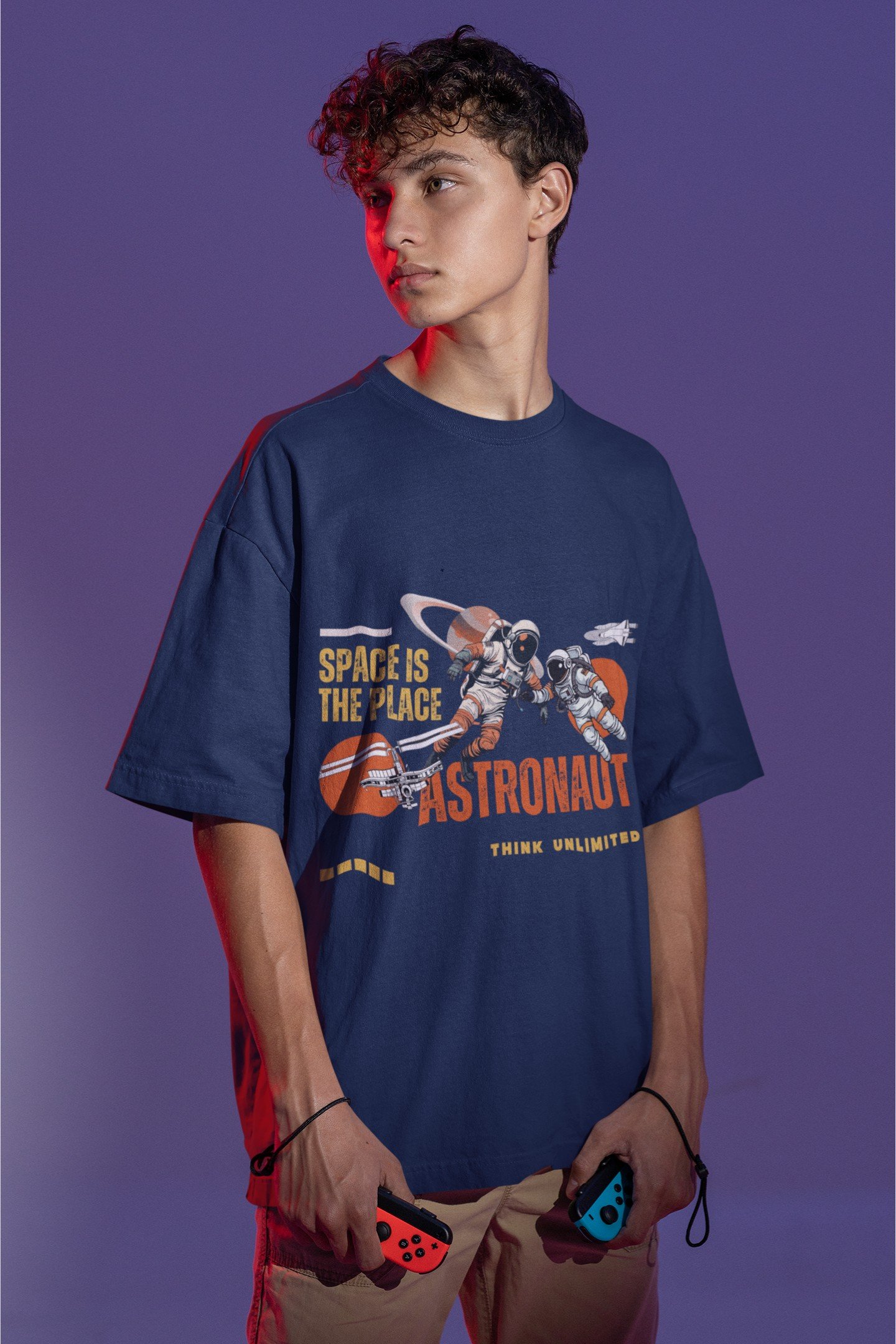 Astronaut - Swag, Retro Drop Shoulder Tee