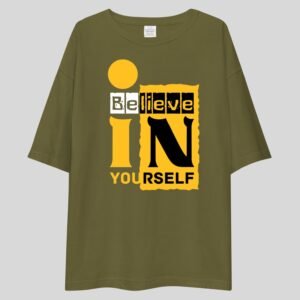 Alternative view of Believe In Your Self - Motivational Drop shoulder Tee