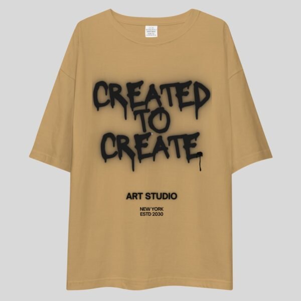 Created To Create - Swag, Artistic Drop Shoulder Tee - Image 4