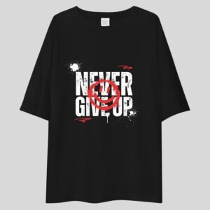 Alternative view of Never Give Up - Swag Drop Shoulder Tee