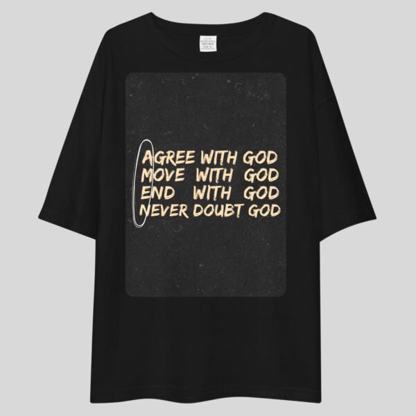 Agree With God, Move With God - Swag, Motivational Drop Shoulder Tee - Image 5