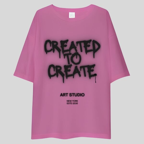 Created To Create - Swag, Artistic Drop Shoulder Tee - Image 3