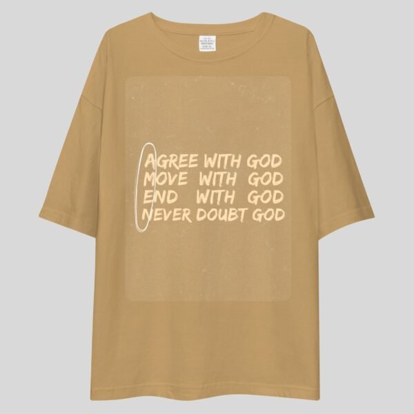 Agree With God, Move With God - Swag, Motivational Drop Shoulder Tee - Image 4