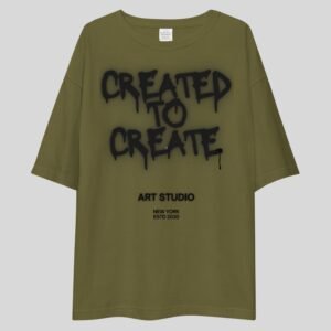 Alternative view of Created To Create - Swag, Artistic Drop Shoulder Tee