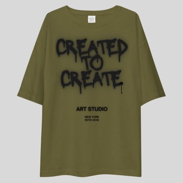 Created To Create - Swag, Artistic Drop Shoulder Tee - Image 2