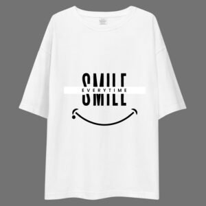 Smile Every Time - Swag, Cute Drop Shoulder Tee