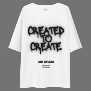 Created To Create - Swag, Artistic Drop Shoulder Tee