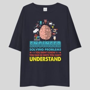 Alternative view of Engineer's Brian - Funny Drop shoulder Tee