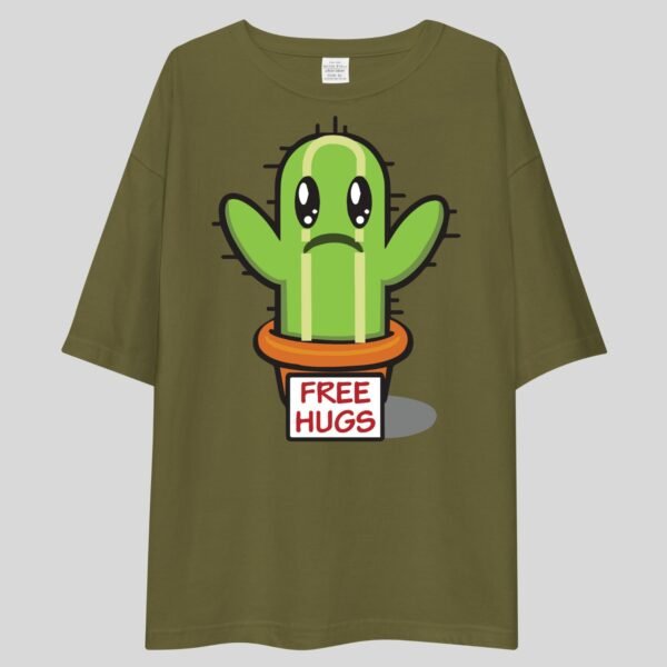 Free Hugs - Cute Drop Shoulder Tee - Image 2