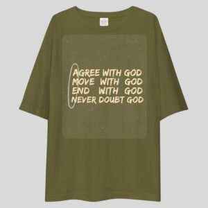 Alternative view of Agree With God, Move With God - Swag, Motivational Drop Shoulder Tee