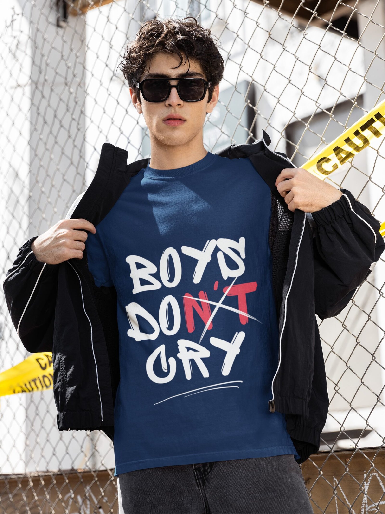 Awesome "Boys don't Cry" - Swag Drop Shoulder Tee