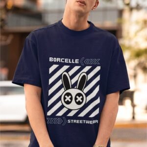 Borcelle Street Wear Bunny Face - Swag Drop Shoulder Tee
