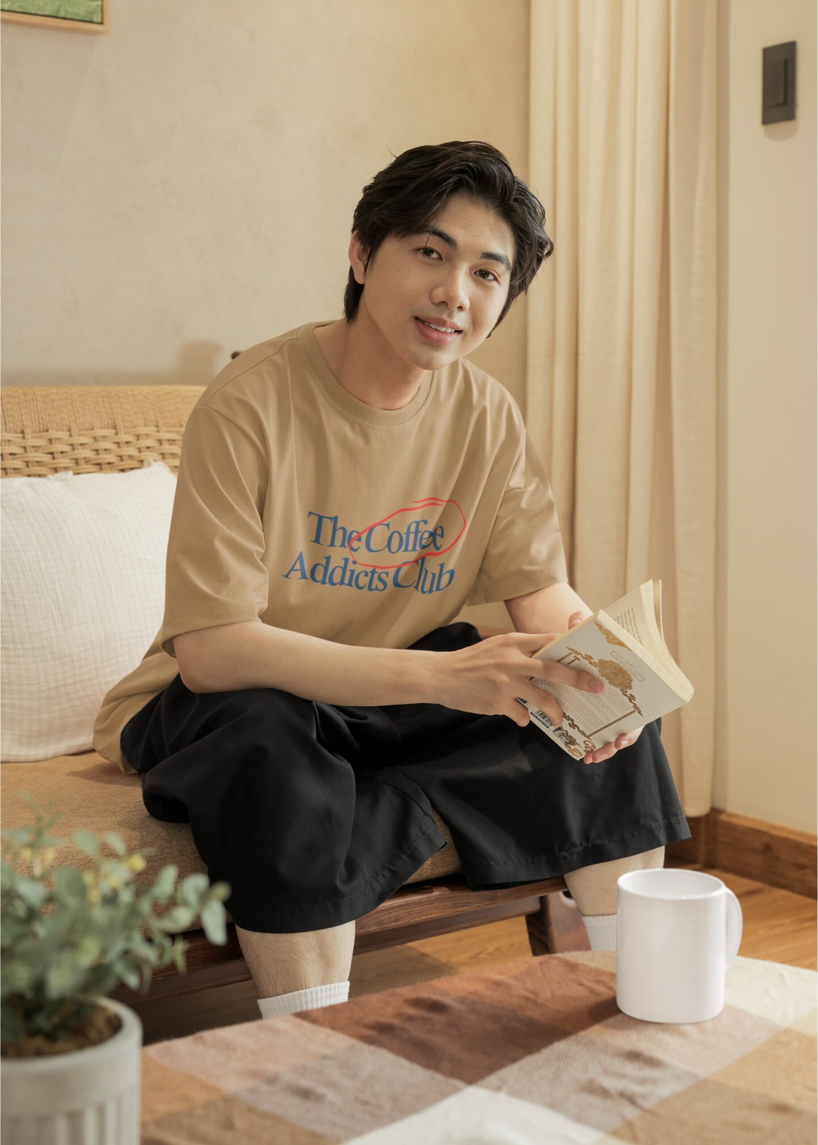 Coffee Addicts Club - Funny Drop Shoulder Tee - Image 2