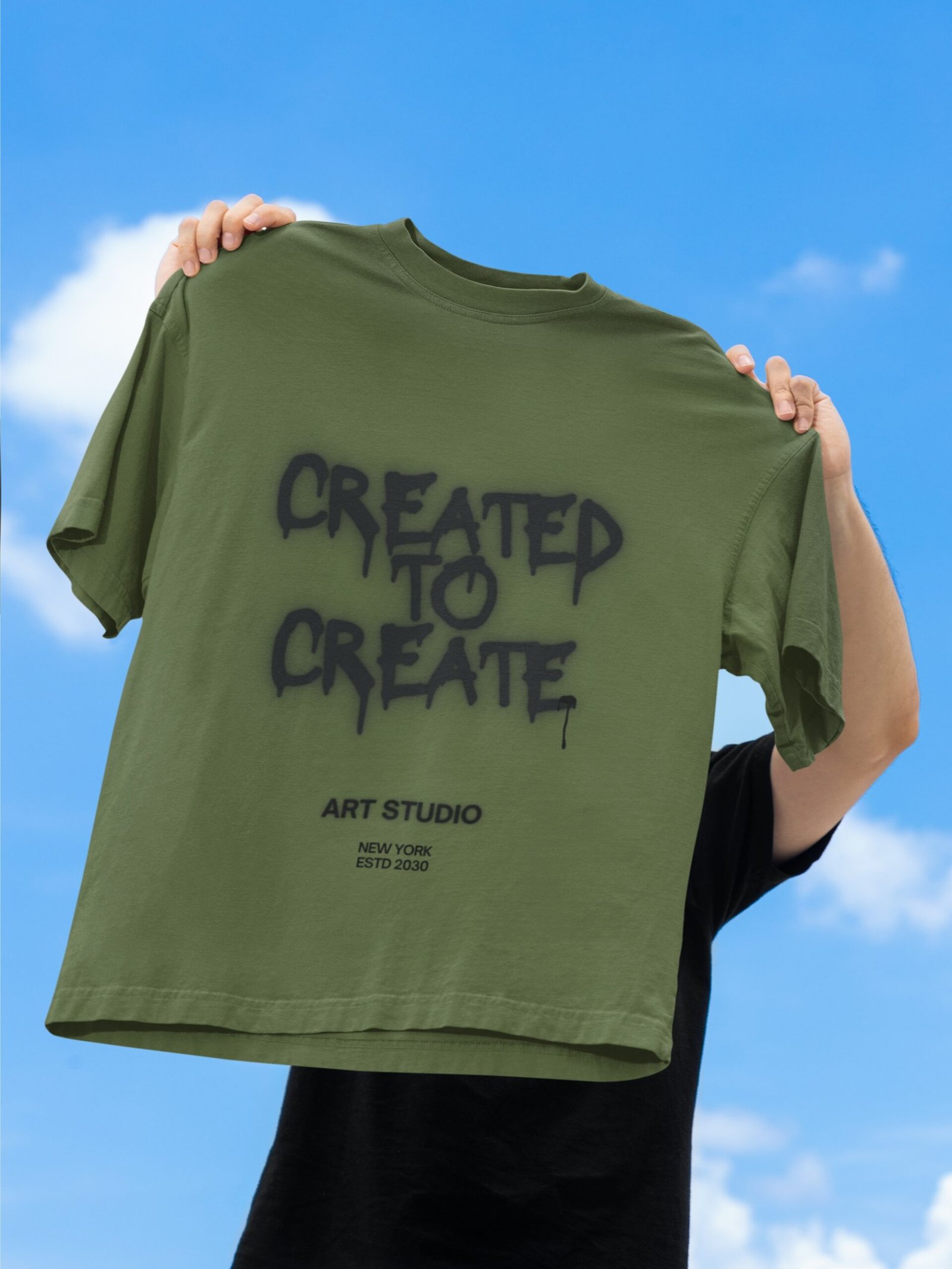 Created To Create - Swag, Artistic Drop Shoulder Tee - Image 4