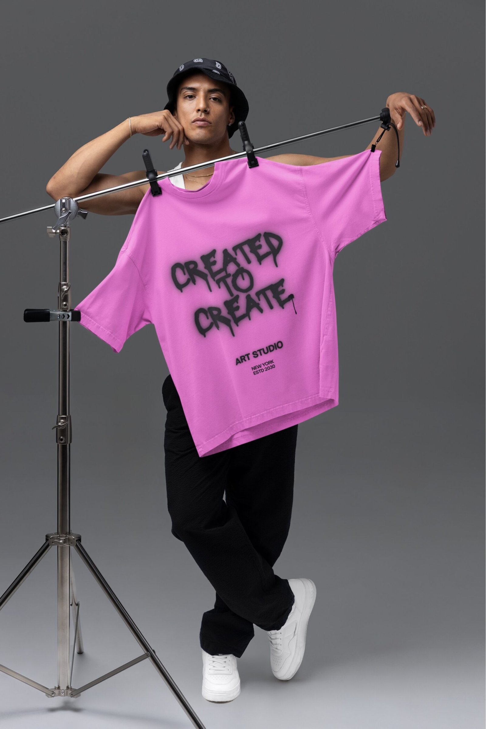 Created To Create - Swag, Artistic Drop Shoulder Tee - Image 3