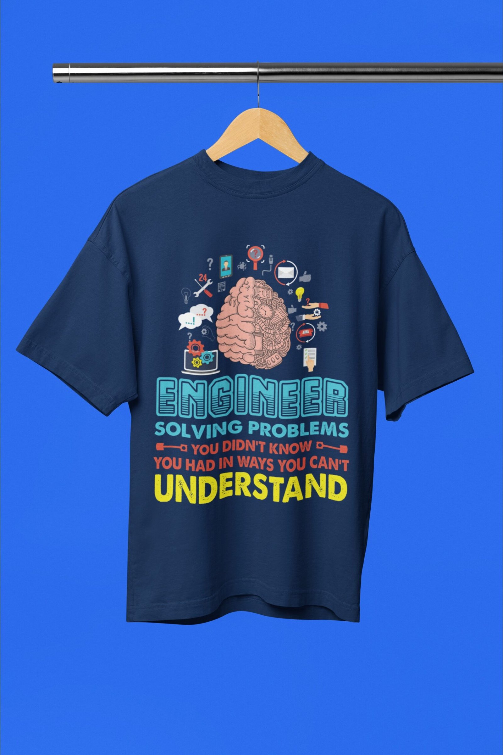 Engineer's Brian - Funny Drop shoulder Tee