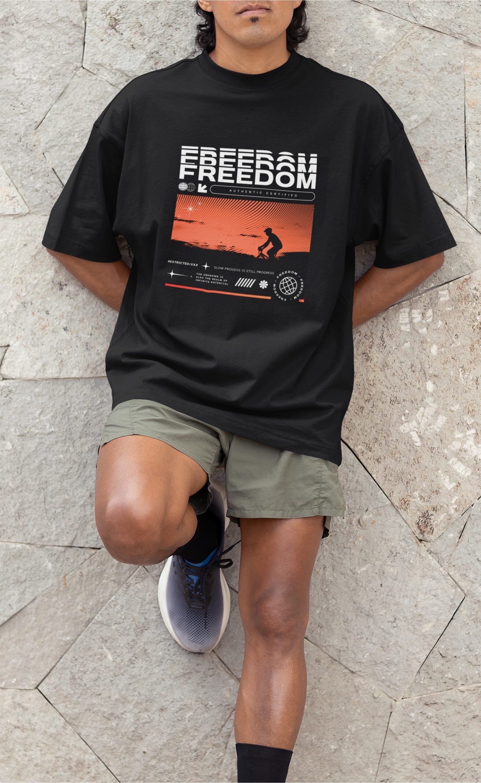 Freedom - Swag Drop Shoulder Tee - Image 2