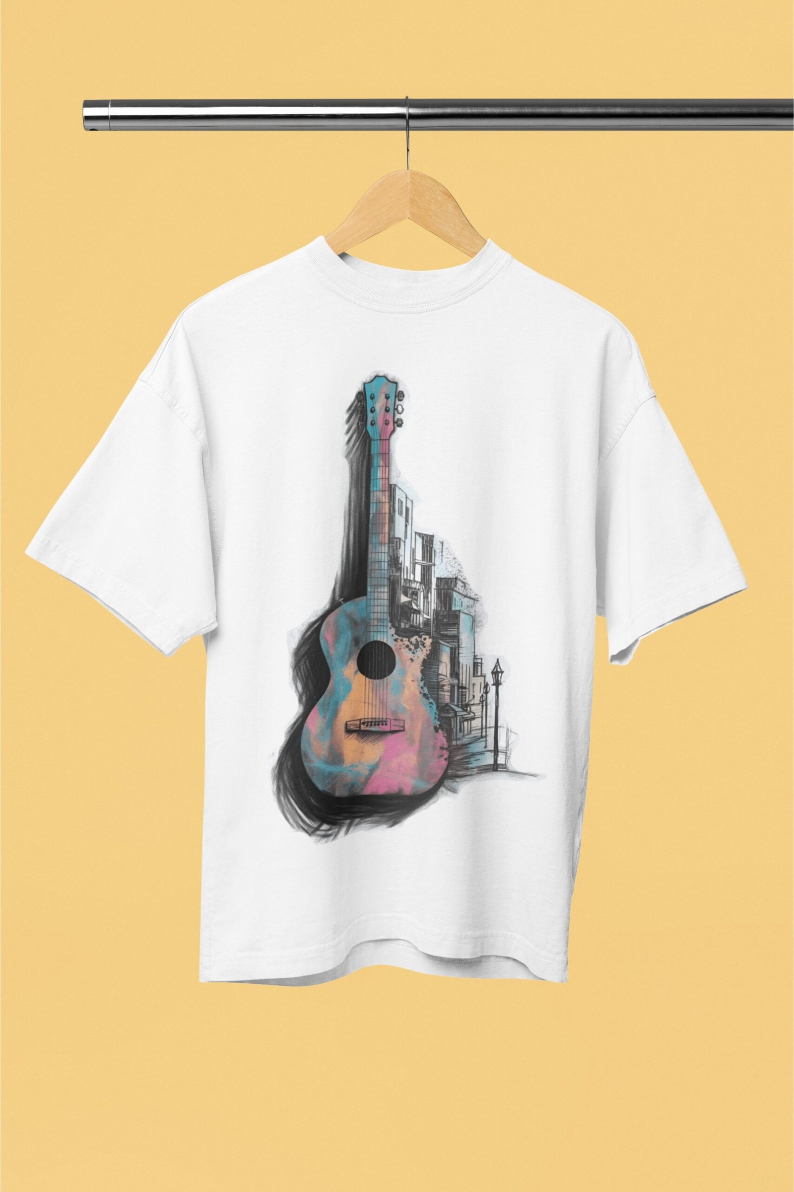 Guitar - Artistic, Swag Drop Shoulder Tee