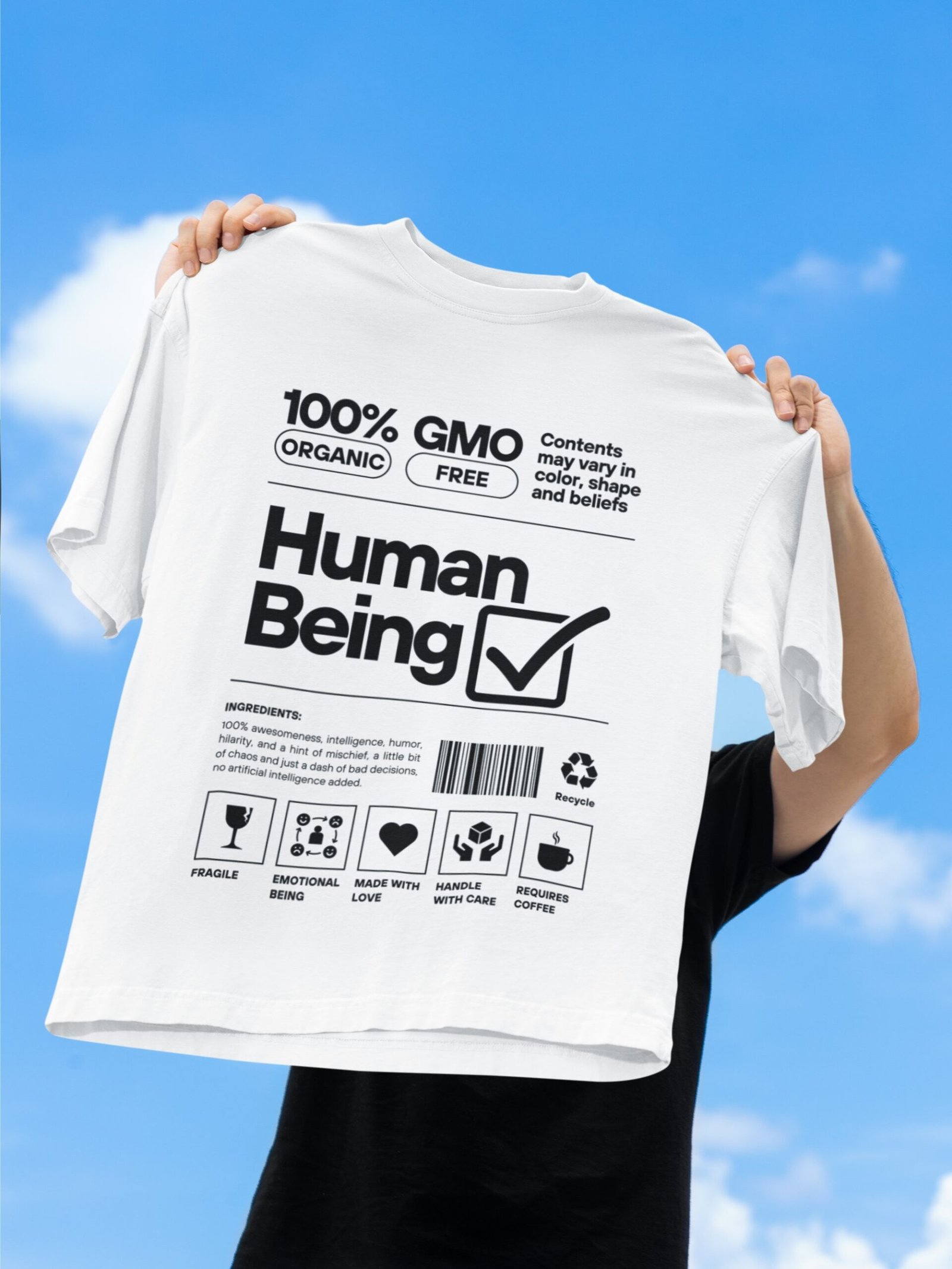 Human Being - Swag, Funny Drop Shoulder Tee