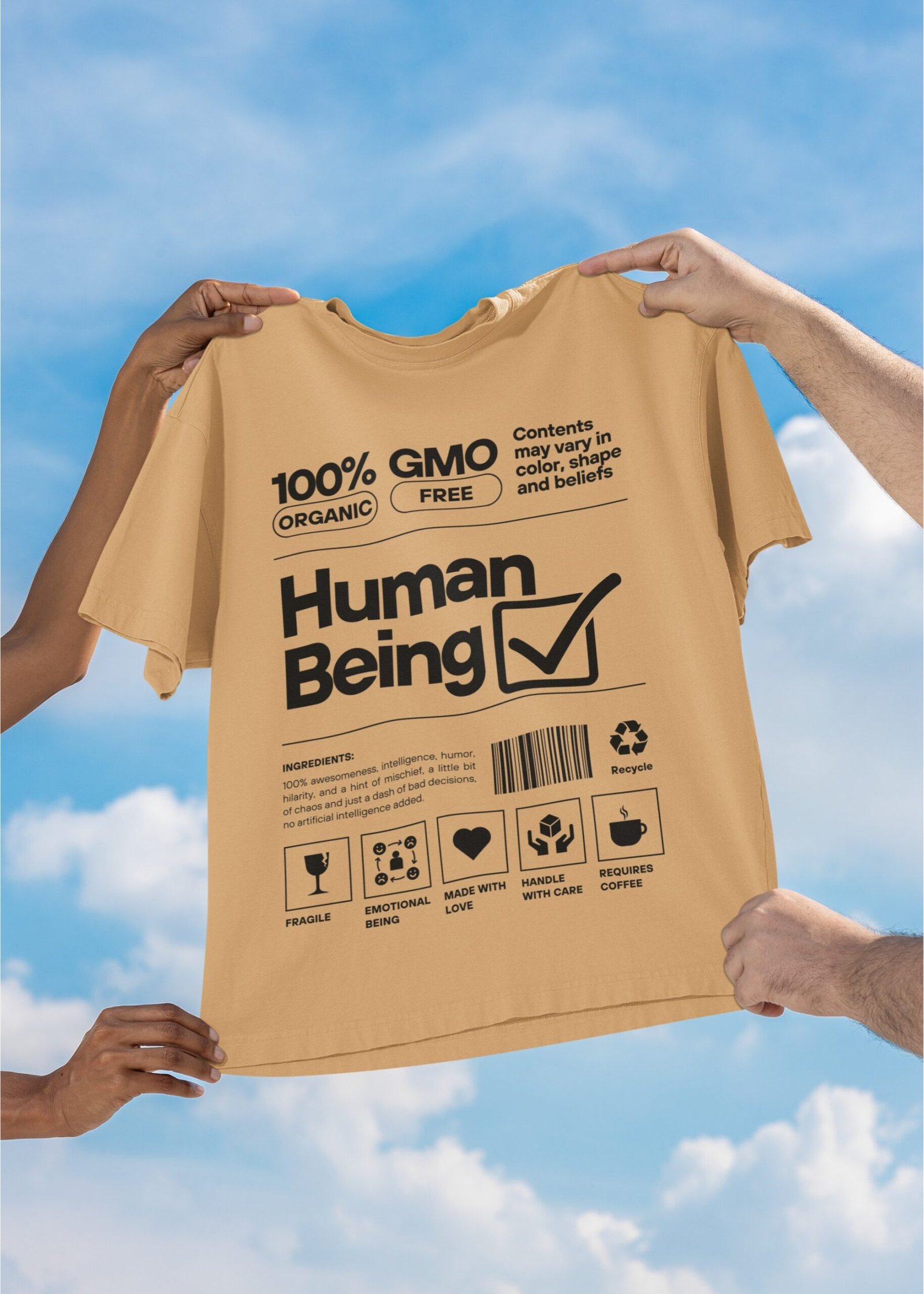 Human Being - Swag, Funny Drop Shoulder Tee - Image 3