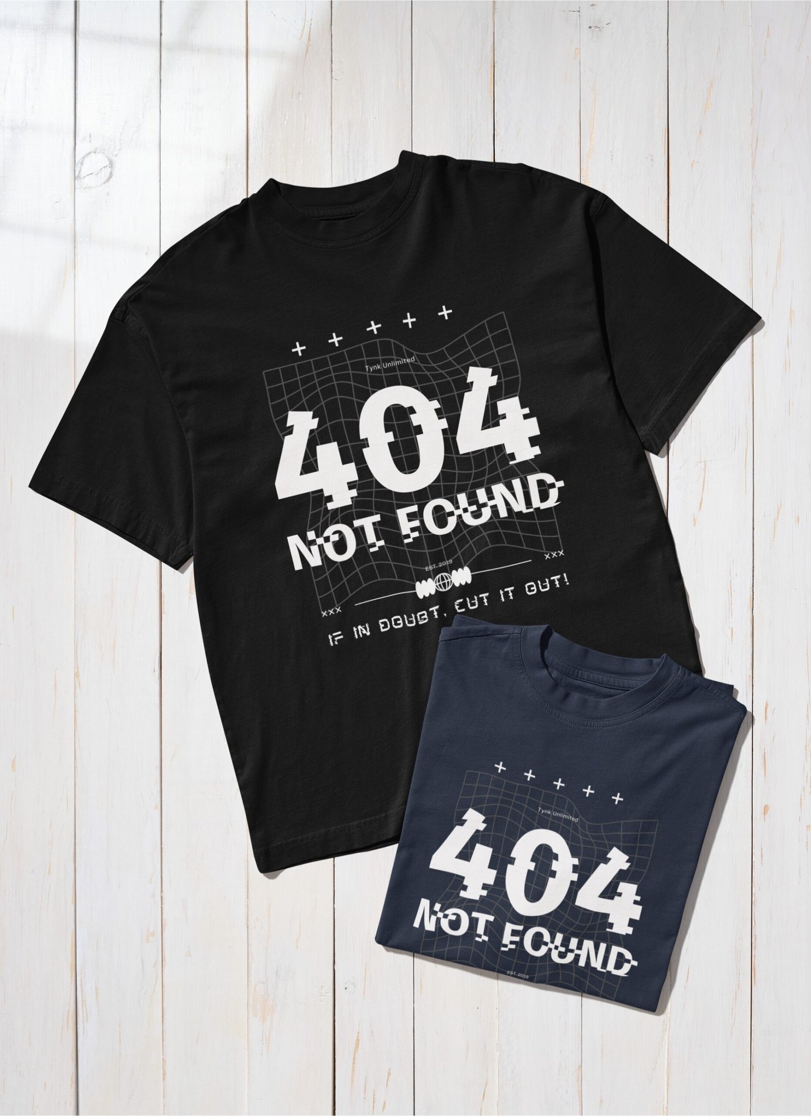 404 Not Found "If In Doubt Cut It Out" - Swag Drop Shoulder Tee - Image 3