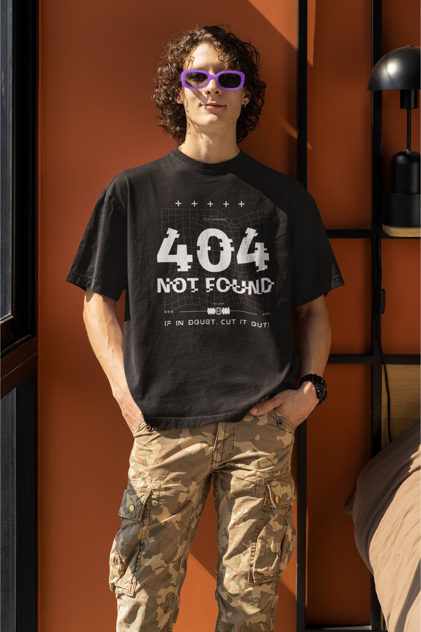 404 Not Found "If In Doubt Cut It Out" - Swag Drop Shoulder Tee - Image 2