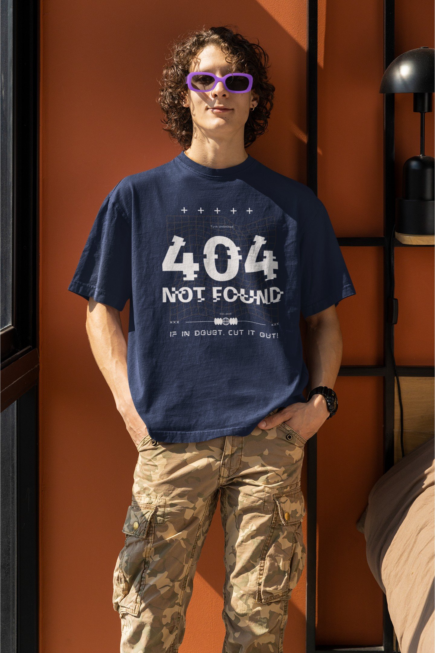 404 Not Found "If In Doubt Cut It Out" - Swag Drop Shoulder Tee