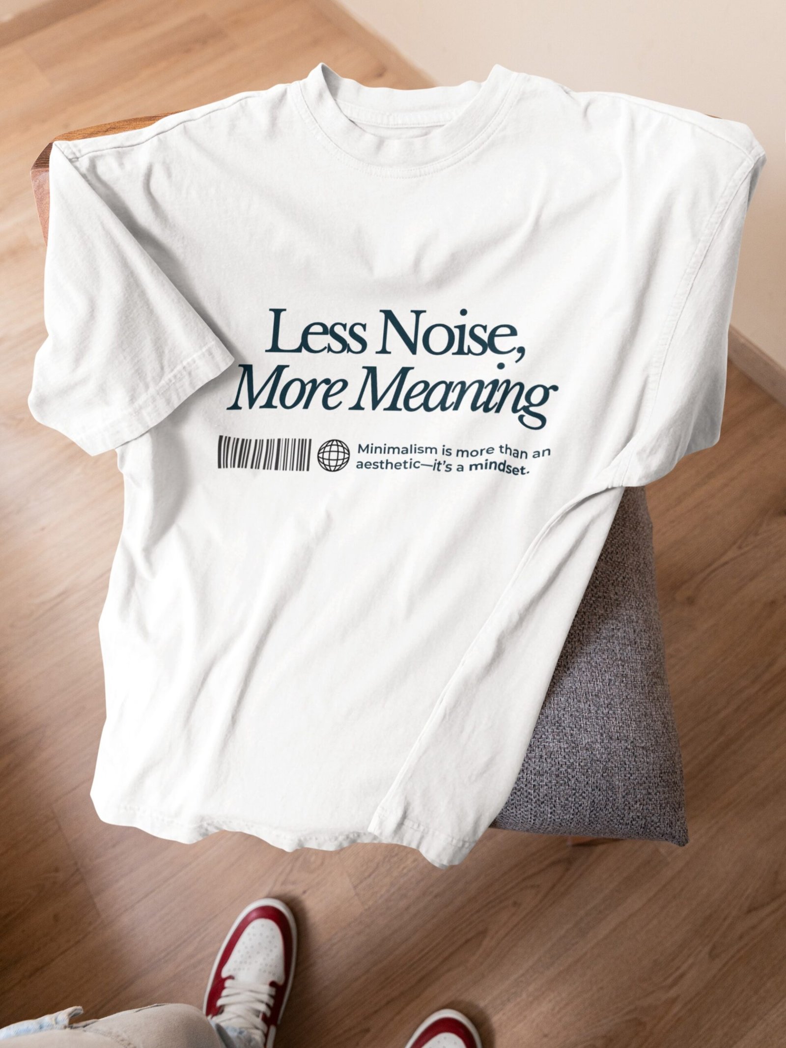 Less Noise More Meaning - Swag Drop Shoulder Tee