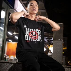 Alternative view of Never Give Up - Swag Drop Shoulder Tee