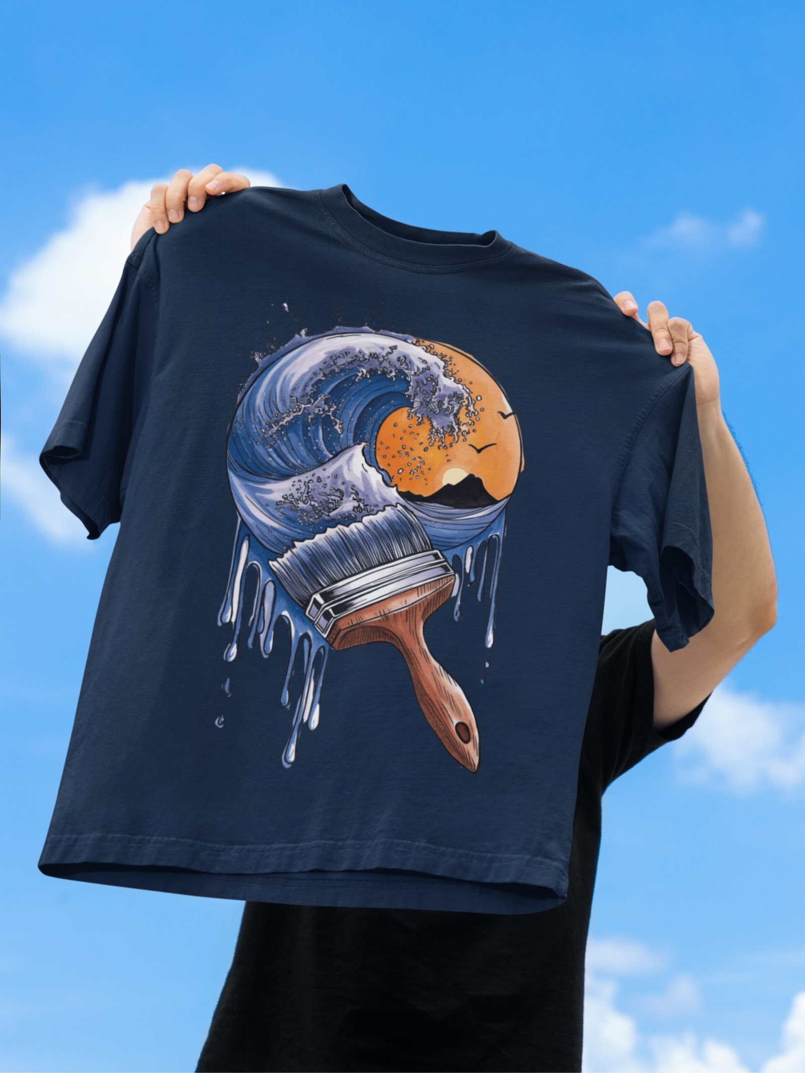 Paint Brush - Artistic, Swag Drop Shoulder Tee
