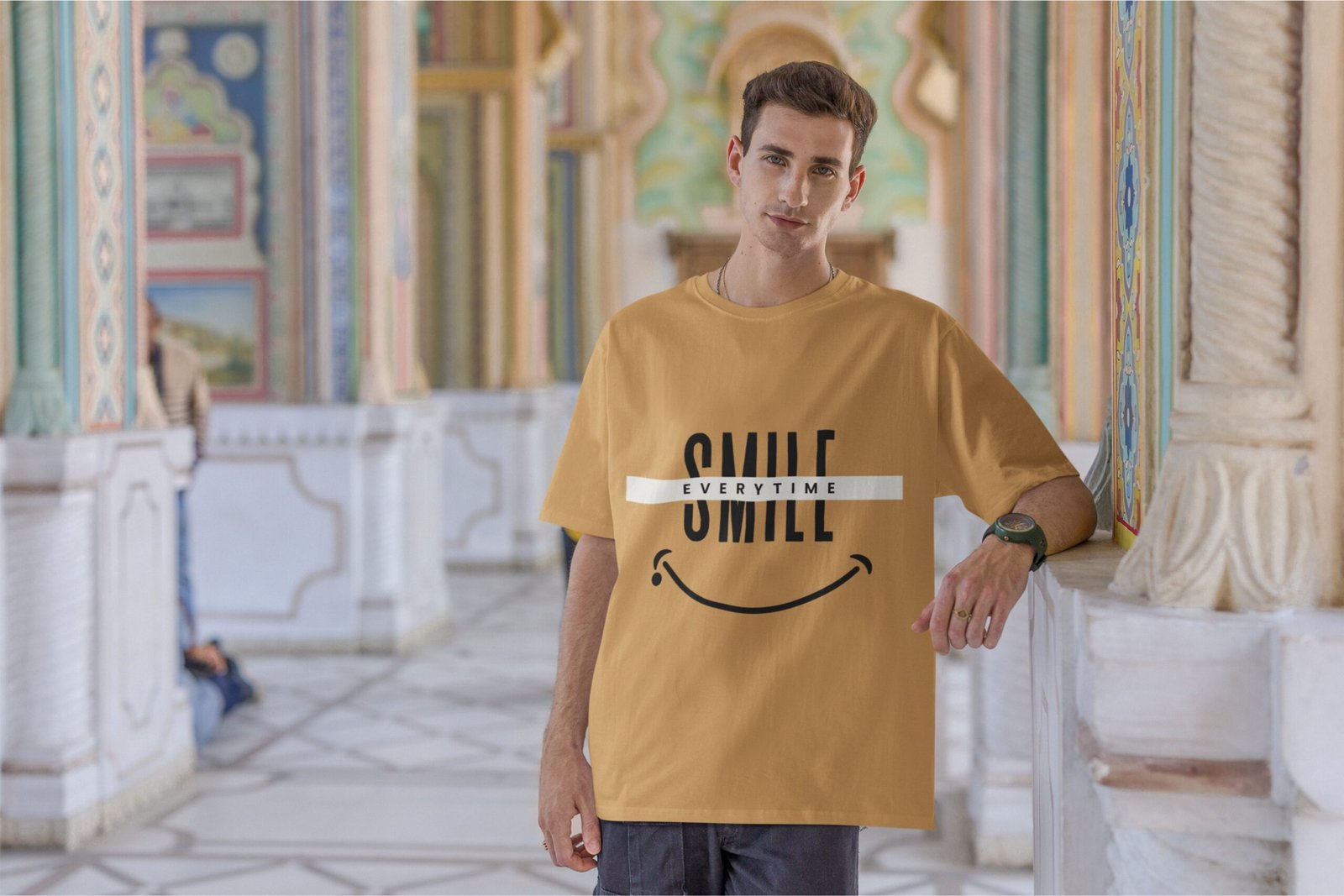 Smile Every Time - Swag, Cute Drop Shoulder Tee