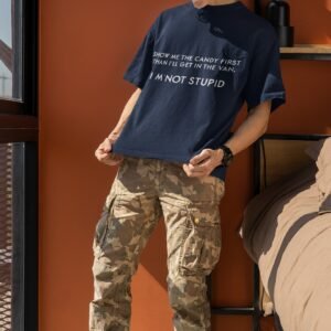 Show Me The Candy First, Then I'll Get In The Van. I'm Not stupid ! - Funny, Cute Drop Shoulder Tee