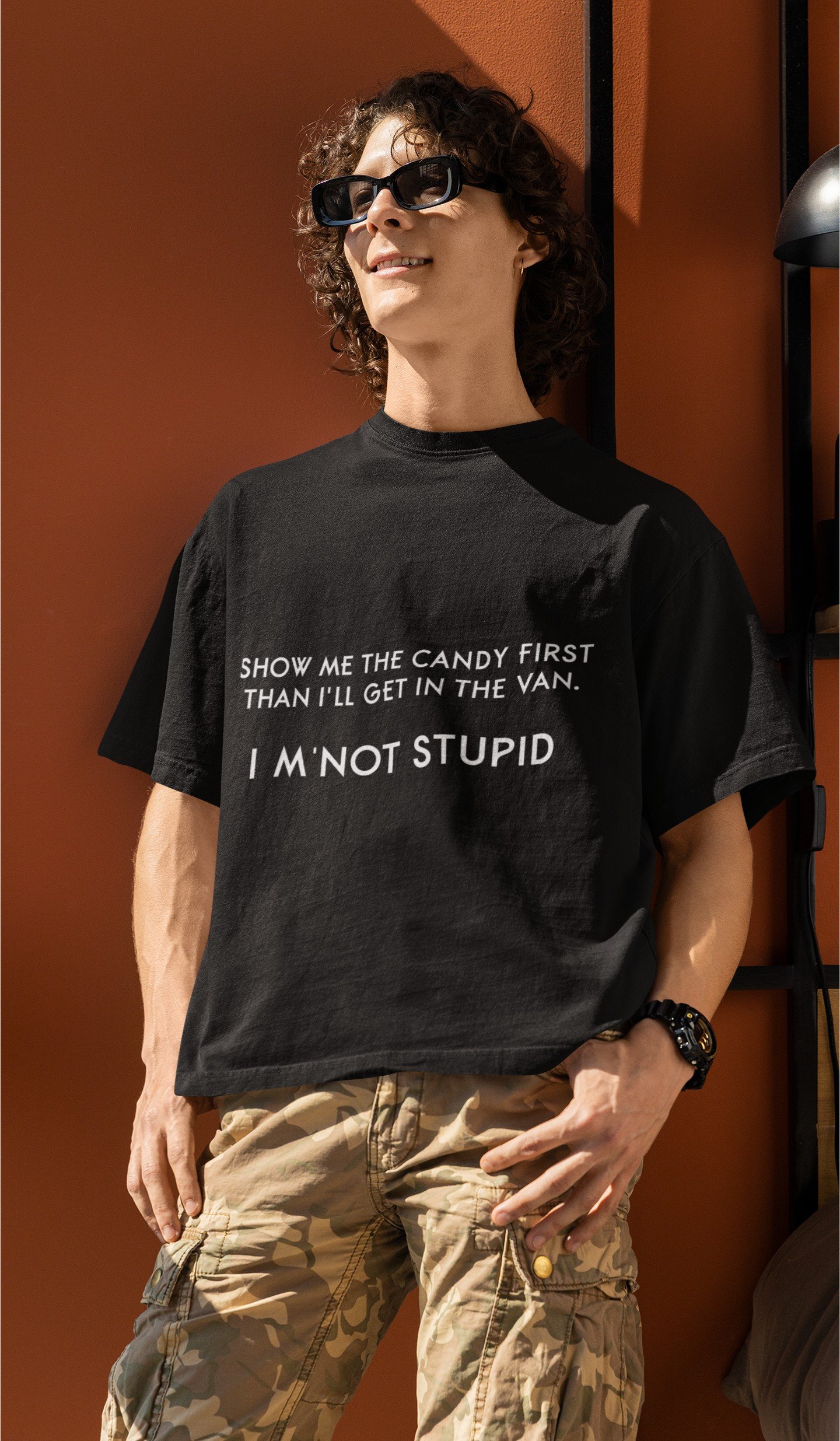 Show Me The Candy First, Then I'll Get In The Van. I'm Not stupid ! - Funny, Cute Drop Shoulder Tee - Image 2
