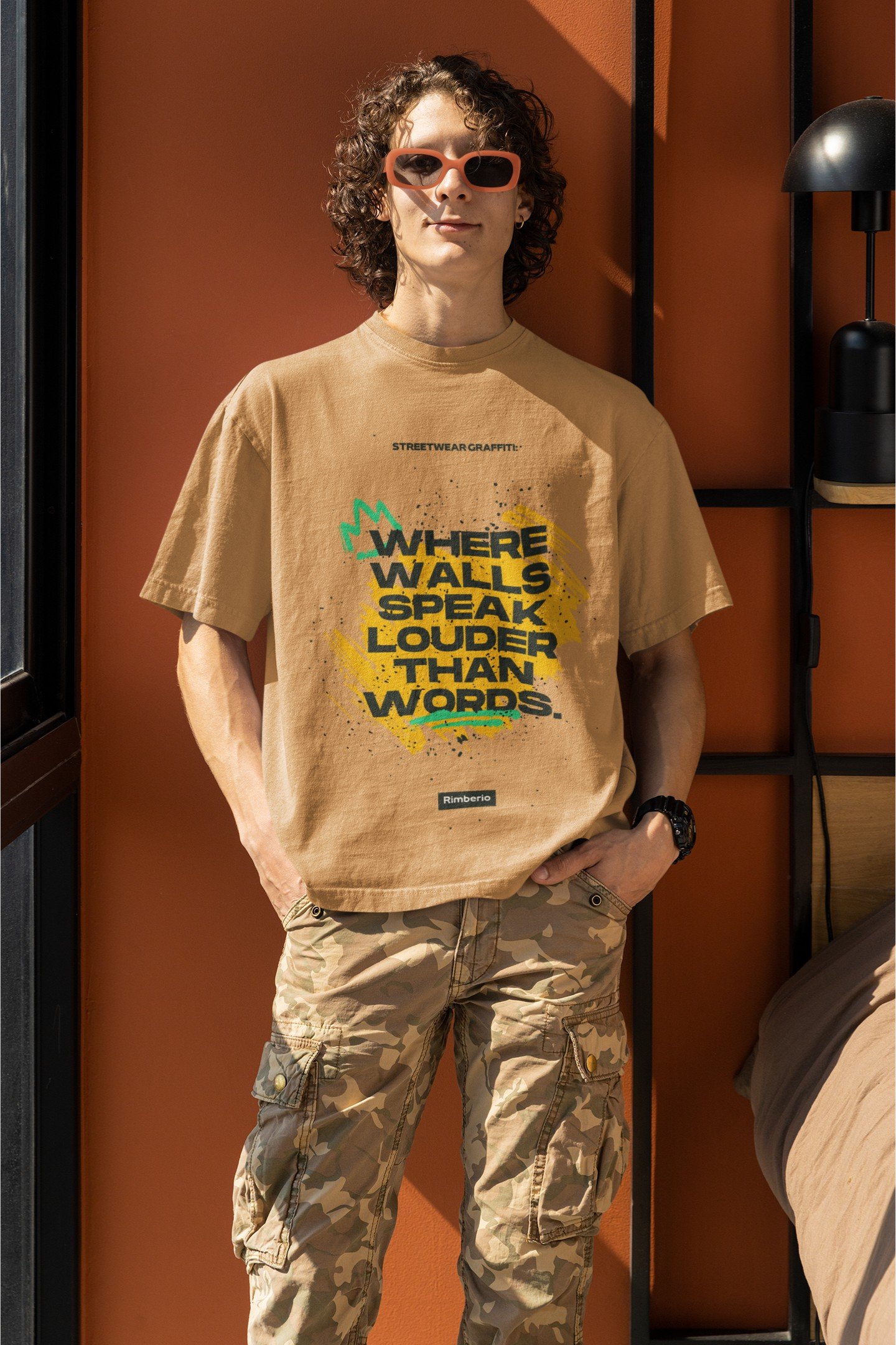 Amazing Graffiti "Where Walls Speak Louder Than Words" - Swag, Artistic Drop Shoulder Tee - Image 2