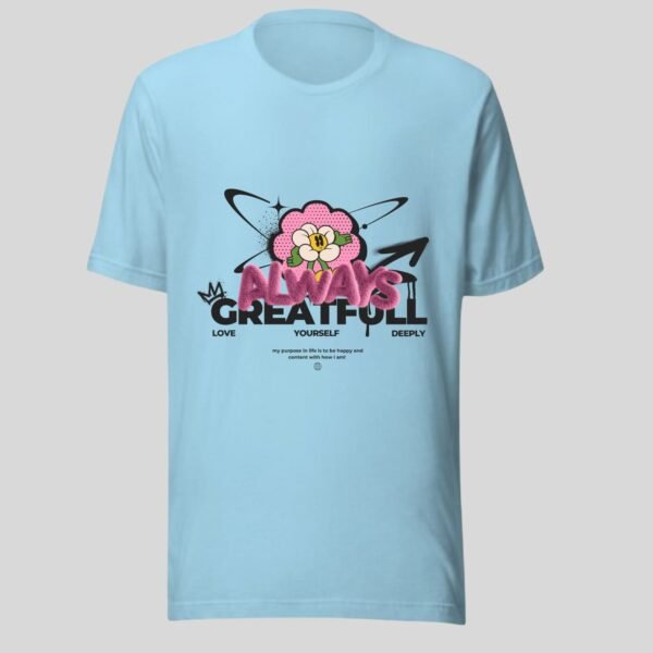 Always Grateful - Motivational Cotton Tee - Image 3
