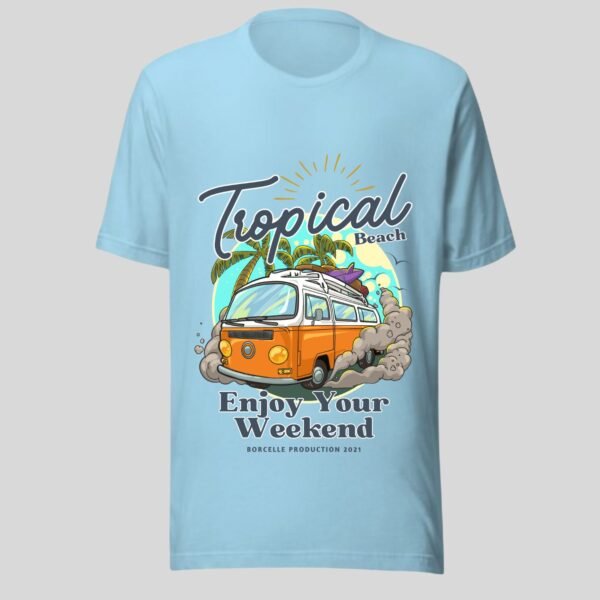 Tropical Beach - Swag Vacation Cotton Tee - Image 6
