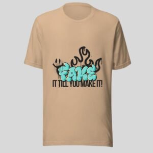 Alternative view of Fake It Till You Make It - Swag Funny Cotton Tee