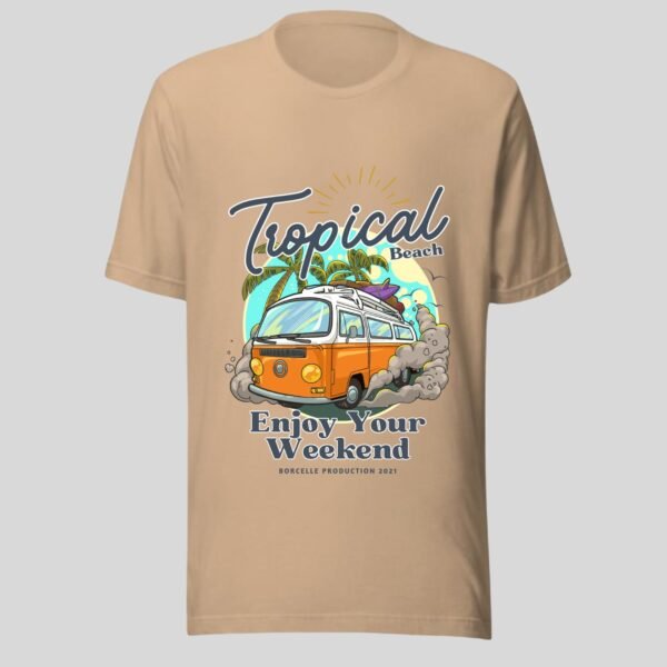 Tropical Beach - Swag Vacation Cotton Tee - Image 5