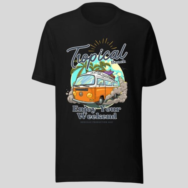 Tropical Beach - Swag Vacation Cotton Tee - Image 4