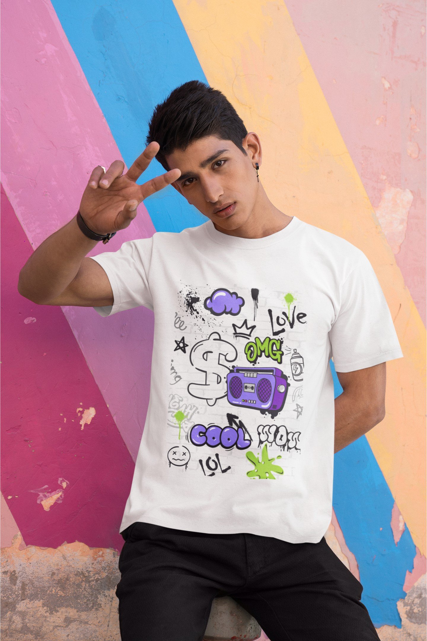 A Cool Graffiti - Swag 100% Cotton Tee