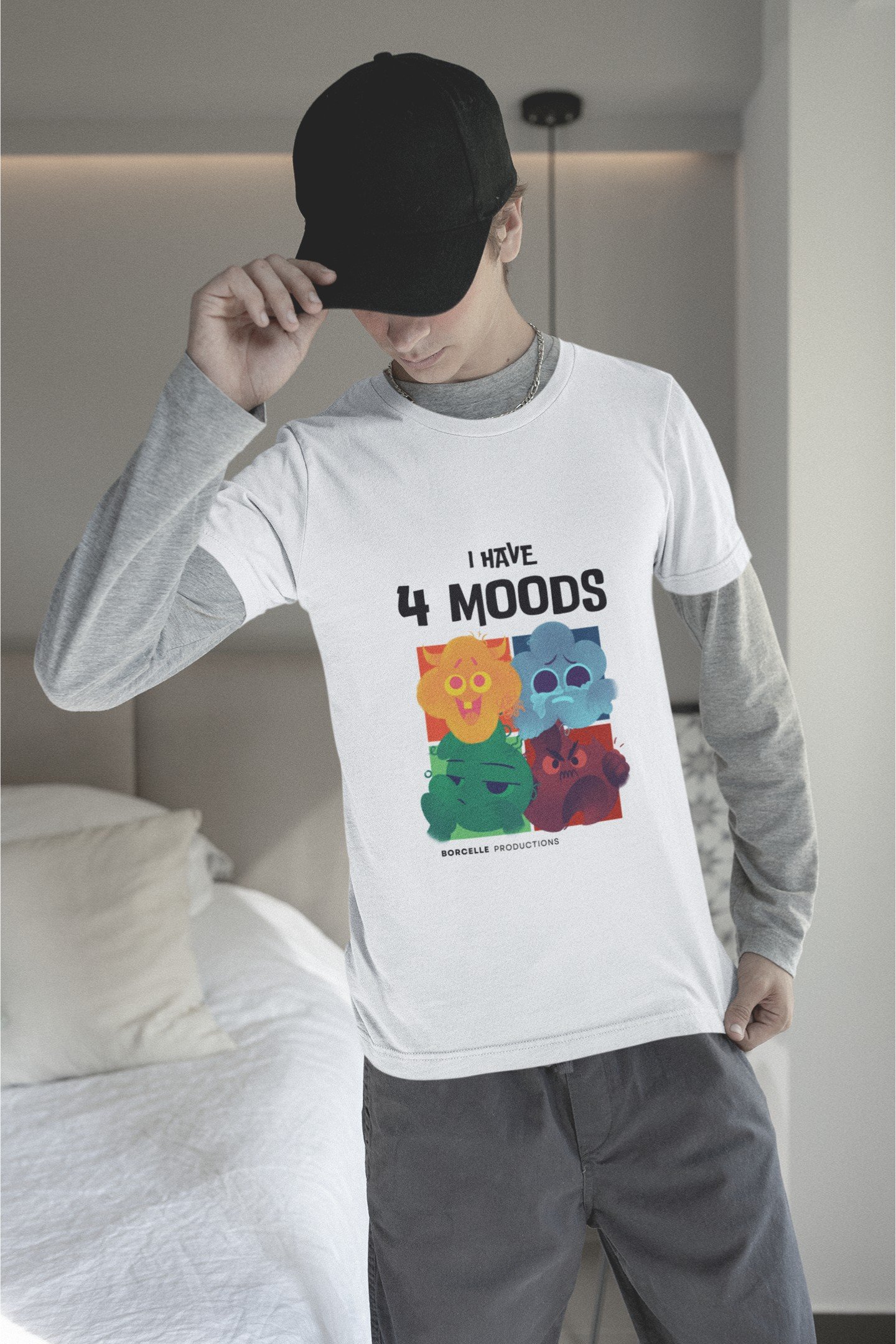 Ahh I Have 4 Moods - Swag 100% Cotton Tee