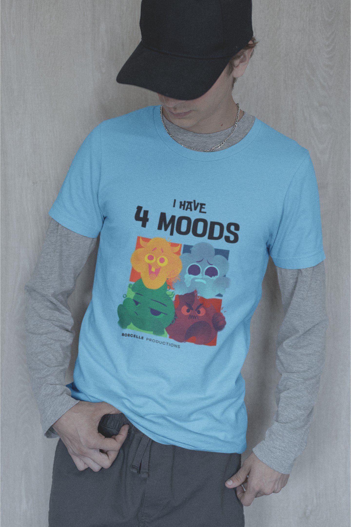 Ahh I Have 4 Moods - Swag 100% Cotton Tee - Image 2