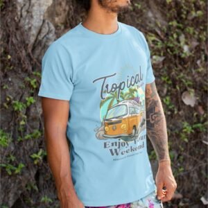 Alternative view of Tropical Beach - Swag Vacation 100% Cotton Tee