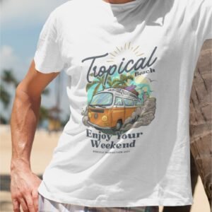 Tropical Beach - Swag Vacation 100% Cotton Tee